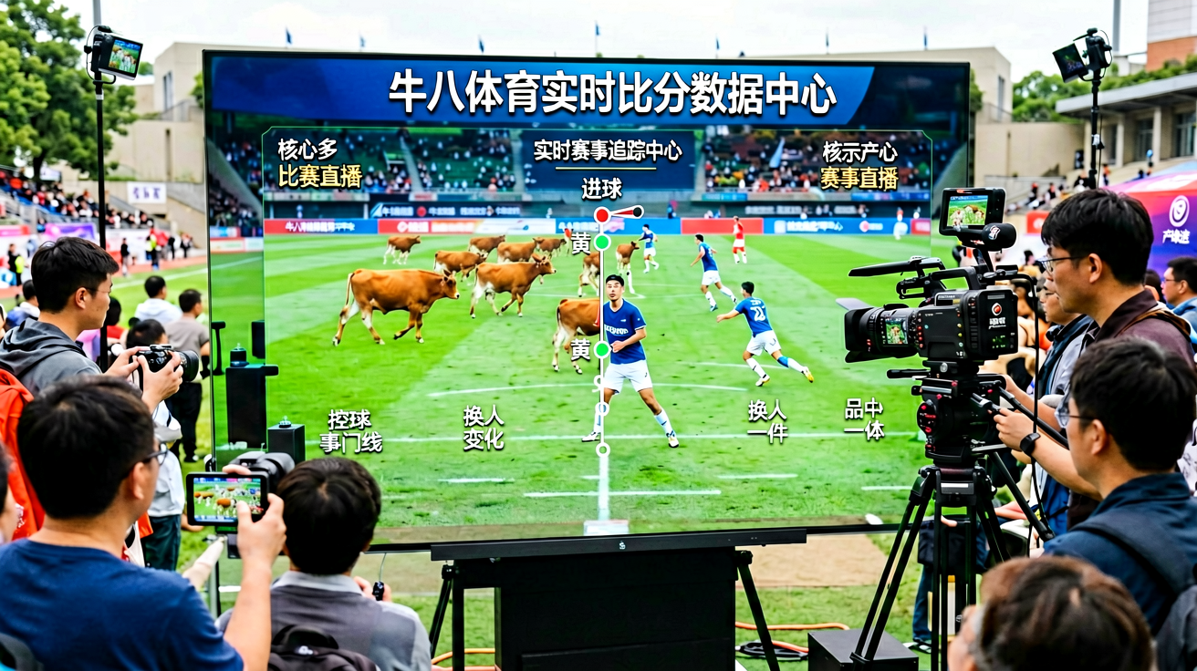 牛八体育实时比分数据中心界面，展示多场赛事比分与统计信息